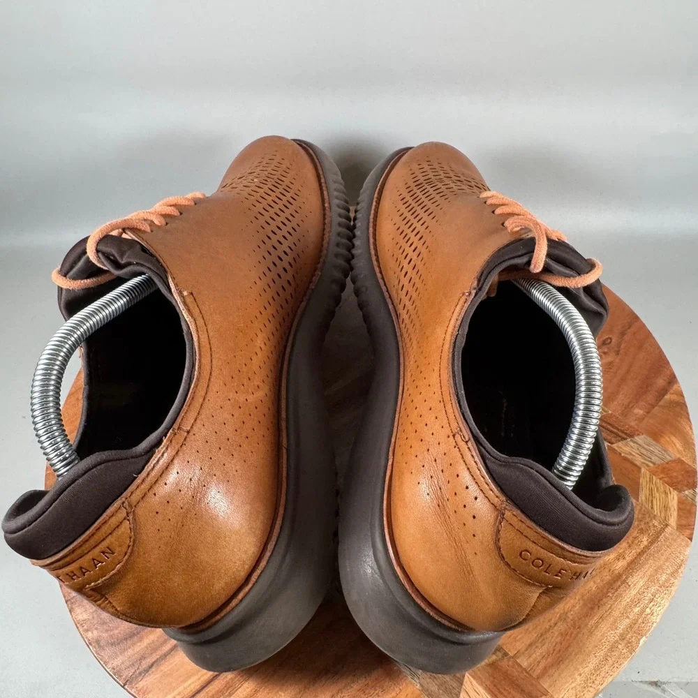 Cole Haan 2.ZEROGRAND Laser Wingtip Oxford Mens 9.5M British Tan Leather‎ C25351